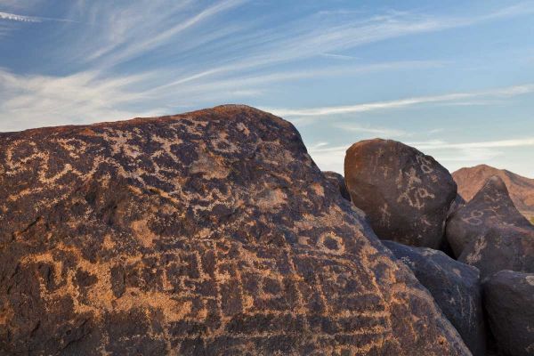 AZ, Gila Bend Petroglyphs on boulders
